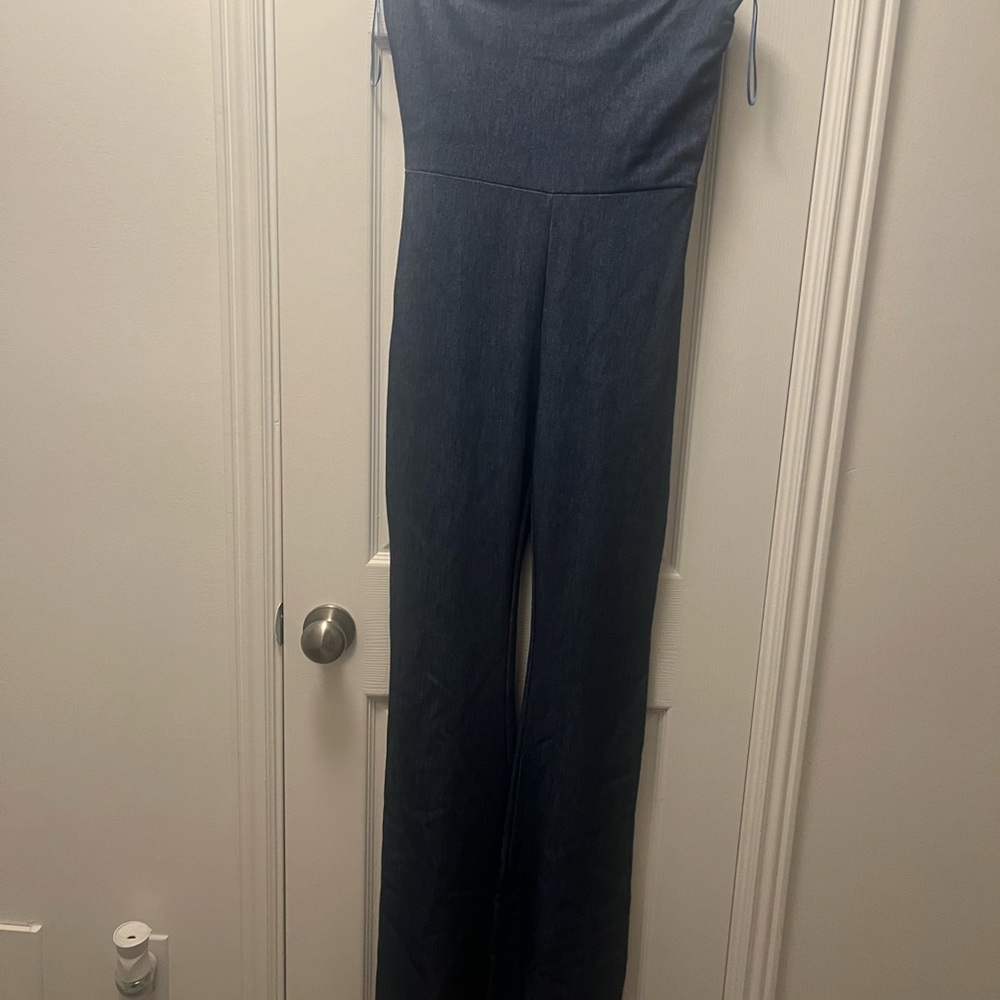 Nordstrom naked wardrobe Classic Blue Jumpsuit